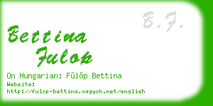 bettina fulop business card