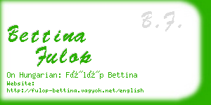 bettina fulop business card